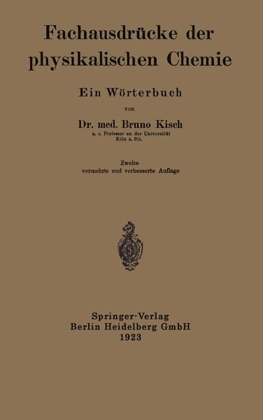 Produktbild: Fachausdr&uuml;cke der physikalischen Chemie