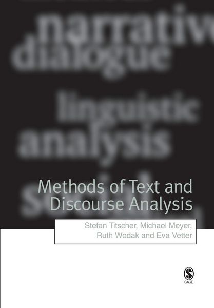 Produktbild: Methods of Text and Discourse Analysis