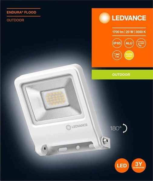 LEDVANCE ENDURA® FLOOD Warm White L 4058075239630 LED-Außenstrahler 20W