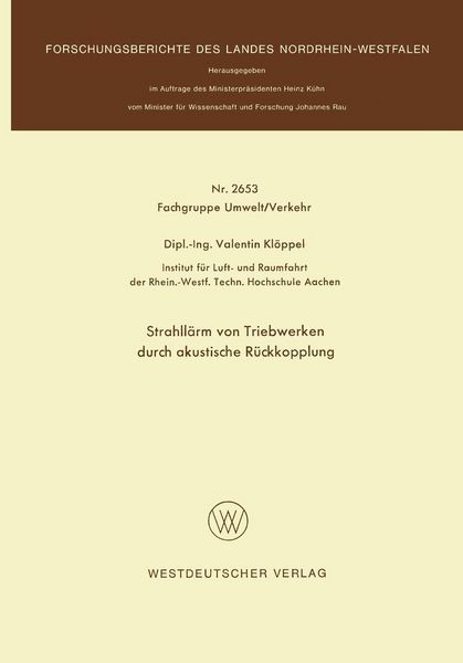 Produktbild: Strahll&auml;rm von Triebwerken durch akustische R&uuml;ckkopplung