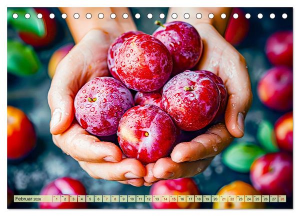 Produktbild: Erntegl&uuml;ck - Eine handvoll s&uuml;&szlig;er Fr&uuml;chte zum Anbei&szlig;en (Tischkalender 2026 DIN A5 quer), CALVENDO Monatskalender