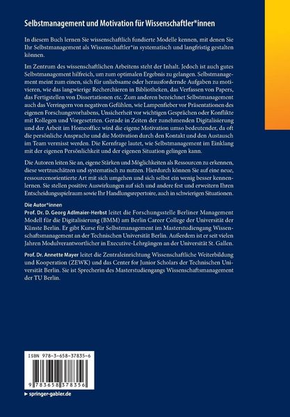 Produktbild: Selbstmanagement und Motivation f&uuml;r Wissenschaftler*innen
