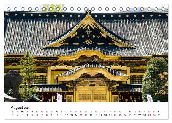 Produktbild: Tokio Kalender mit historischen Tempeln und Schreinen (Tischkalender 2026 DIN A5 quer), CALVENDO Monatskalender