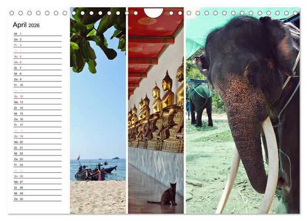 Produktbild: Das bunte Leben in Thailand (Wandkalender 2026 DIN A4 quer), CALVENDO Monatskalender