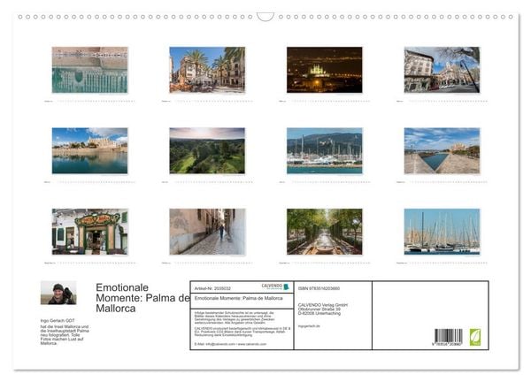 Produktbild: Emotionale Momente: Palma de Mallorca (Wandkalender 2026 DIN A2 quer), CALVENDO Monatskalender