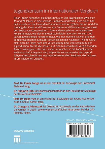 Produktbild: Jugendkonsum im internationalen Vergleich