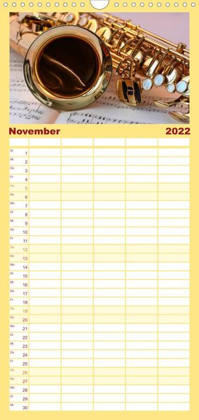 Produktbild: Familienplaner Saxophon - sch&ouml;n und sexy (Wandkalender 2022 , 21 cm x 45 cm, hoch)