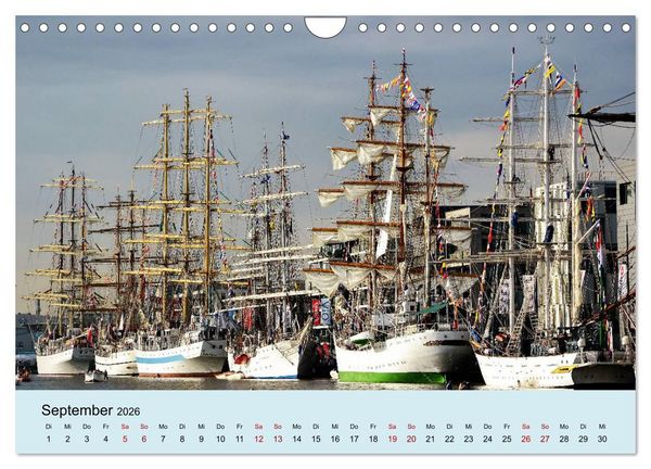 Produktbild: Parade der Windjammer - 2026 (Wandkalender 2026 DIN A4 quer), CALVENDO Monatskalender