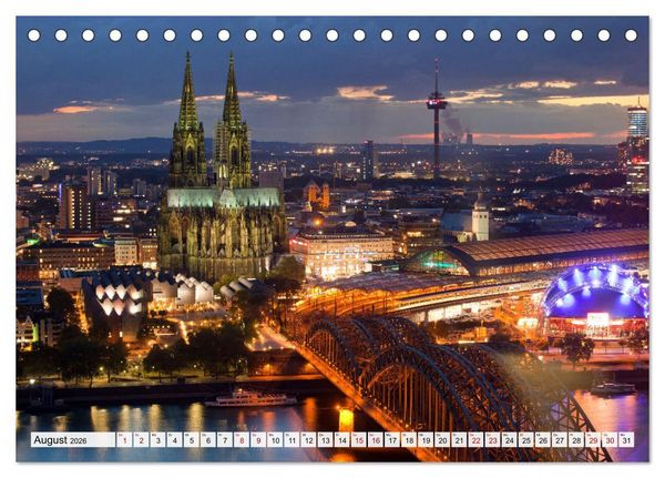 Produktbild: Cologne - K&ouml;ln (Tischkalender 2026 DIN A5 quer), CALVENDO Monatskalender