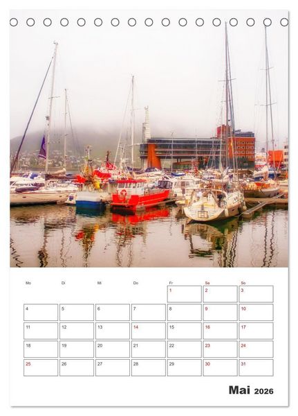 Produktbild: Norwegens K&uuml;stenst&auml;dte - Reiseplaner (Tischkalender 2026 DIN A5 hoch), CALVENDO Monatskalender