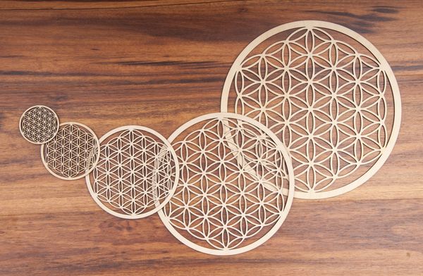 Produktbild: Blume des Lebens aus Holz 22 cm