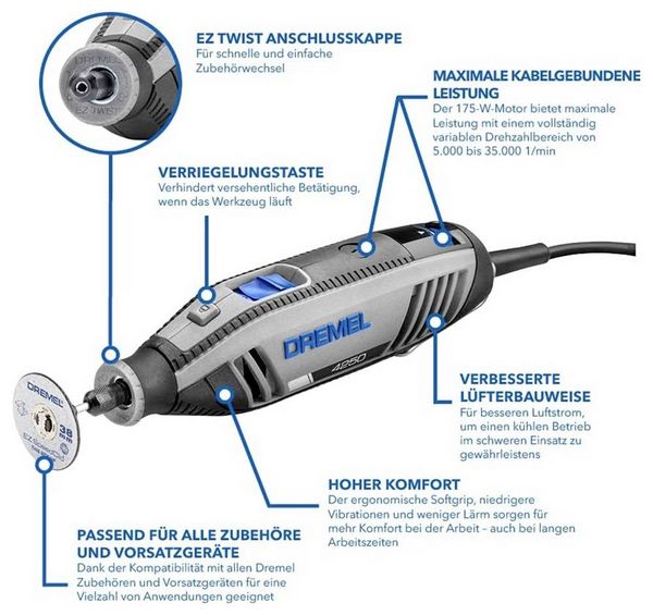 Produktbild: Dremel Weihnachts-Geschenkset Dremel 4250-1/35 Sonderedition F.013.425.0KA Multifunktionswerkzeug 175 W