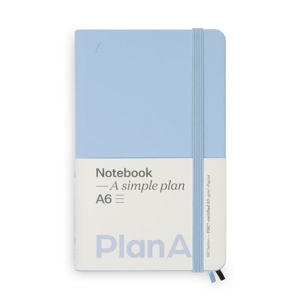 Notizbuch A6 Hardcover French Blue lined, 192 Seiten