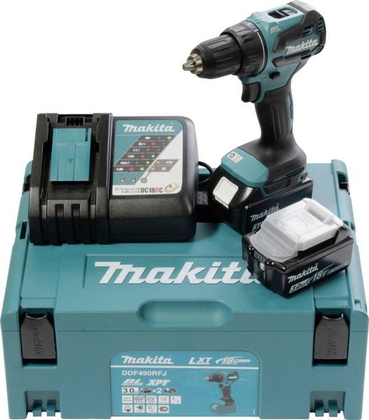 Produktbild: Makita DDF490RFJ -Akku-Bohrschrauber 18V b&uuml;rstenlos