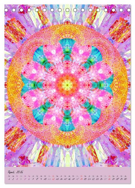 Produktbild: Bl&uuml;hende Mandalas (Tischkalender 2026 DIN A5 hoch), CALVENDO Monatskalender