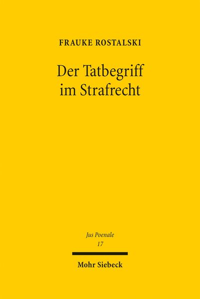 Produktbild: Der Tatbegriff im Strafrecht
