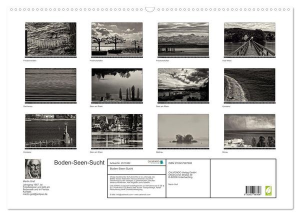 Produktbild: Boden-Seen-Sucht (Wandkalender 2026 DIN A2 quer), CALVENDO Monatskalender