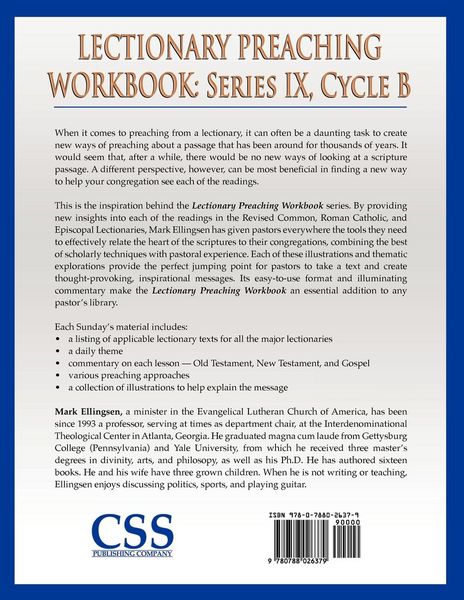 Produktbild: Lectionary Preaching Workbook, Series IX, Cycle B for the Revised Common Lectionary