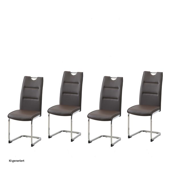 Produktbild: HTI-Living Schwingstuhl 4er Set PU braun DannyC Schwingstuhl 4er Set PU braun DannyC