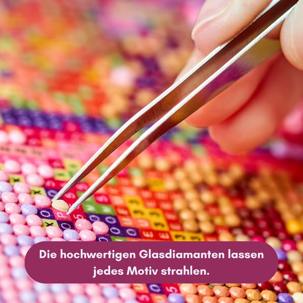 Produktbild: Diamond Painting Adventskalender Glitzerndes Weihnachtsdorf. Mit Material und Werkzeug f&uuml;r 24 Aufsteller