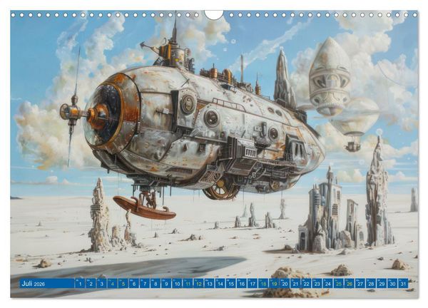 Produktbild: Steampunk Luftschiffe mit einer surrealen Note (Wandkalender 2026 DIN A3 quer), CALVENDO Monatskalender