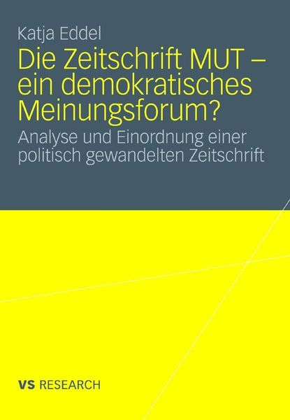 Produktbild: Die Zeitschrift MUT - ein demokratisches Meinungsforum?