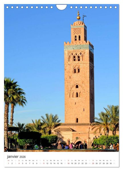 Produktbild: Couleurs Marrakech (Calendrier mural 2026 DIN A4 horizontal), CALVENDO calendrier mensuel