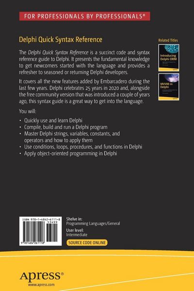 Produktbild: Delphi Quick Syntax Reference