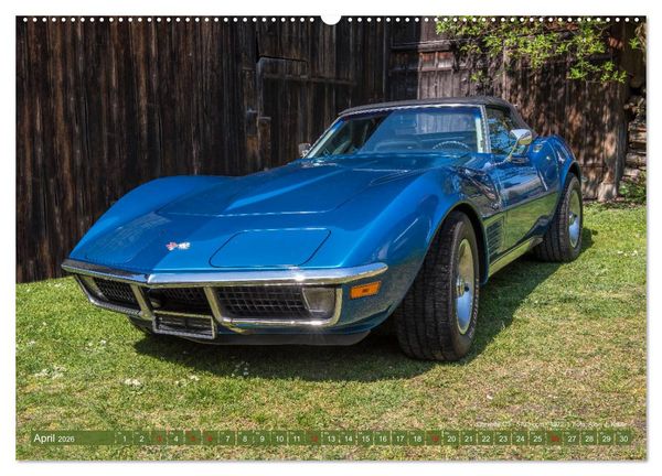 Produktbild: Corvette Oldtimer 2026 (hochwertiger Premium Wandkalender 2026 DIN A2 quer), Kunstdruck in Hochglanz