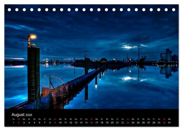 Produktbild: Bremen bei Nacht (Tischkalender 2026 DIN A5 quer), CALVENDO Monatskalender