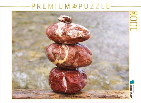 Produktbild: CALVENDO Puzzle Balance am Fluss - Steinm&auml;nnchen an der Isar | 1000 Teile Lege-Gr&ouml;&szlig;e 64x48cm Foto-Puzzle f&uuml;r gl&uuml;ckliche Stunden