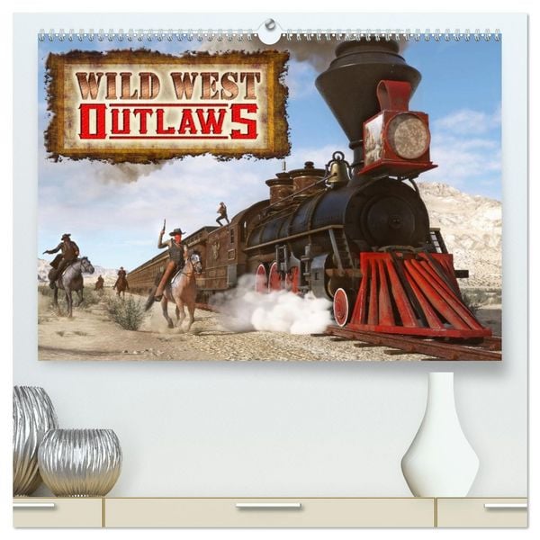 Wild West Outlaws (hochwertiger Premium Wandkalender 2026 DIN A2 quer), Kunstdruck in Hochglanz
