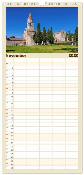 Produktbild: Familienplaner 2026 - Friaul-Julisch Venetien - zwischen Alpen und Adria mit 5 Spalten (Wandkalender, 21 x 45 cm) CALVENDO