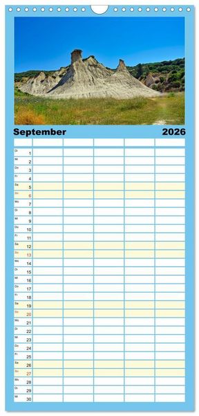 Produktbild: Familienplaner 2026 - Kretas Wilder Westen mit 5 Spalten (Wandkalender, 21 x 45 cm) CALVENDO
