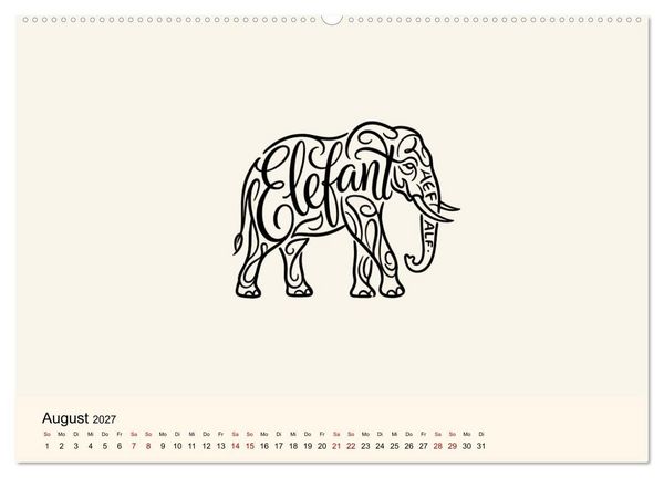 Produktbild: Buchstabentiere (hochwertiger Premium Wandkalender 2027 DIN A2 quer), Kunstdruck in Hochglanz