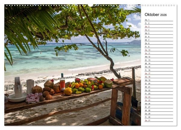 Produktbild: Seychellen: La Digue und Mah&eacute; - zwei Trauminseln (Wandkalender 2026 DIN A2 quer), CALVENDO Monatskalender