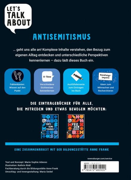 Produktbild: Let's talk about - Antisemitismus. Dein Eintragebuch