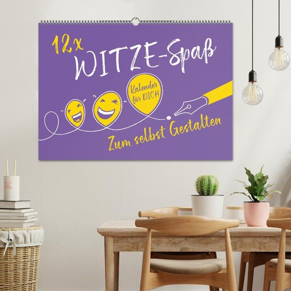 Produktbild: 12 x WITZE-Spa&szlig; - Bastelkalender (Wandkalender 2026 DIN A2 quer), CALVENDO Monatskalender