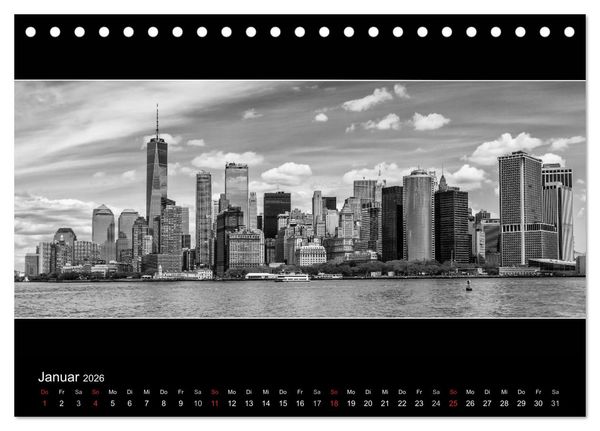 Produktbild: NEW YORK CITY H&ouml;hepunkte im Panoramaformat (Tischkalender 2026 DIN A5 quer), CALVENDO Monatskalender