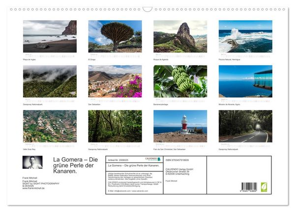 Produktbild: La Gomera &ndash; Die gr&uuml;ne Perle der Kanaren. (Wandkalender 2026 DIN A2 quer), CALVENDO Monatskalender