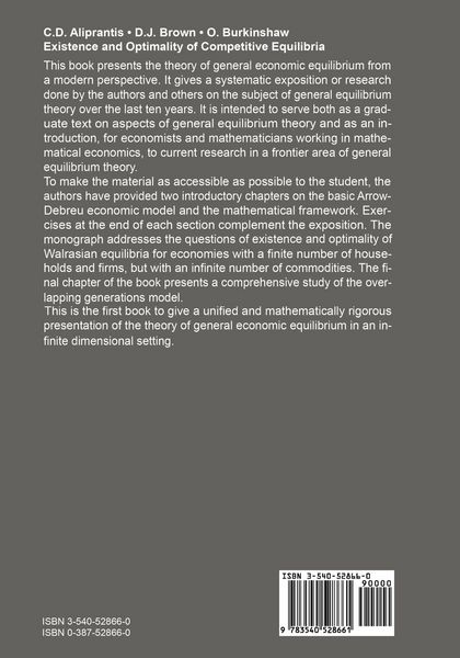 Produktbild: Existence and Optimality of Competitive Equilibria