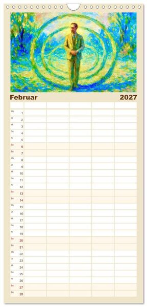 Produktbild: Familienplaner 2027 - Rainer Maria Rilke. Sein Leben, seine Werke mit 5 Spalten (Wandkalender, 21 x 45 cm) CALVENDO