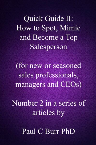 Produktbild: Quick Guide II: How to Spot, Mimic and Become a Top Salesperson