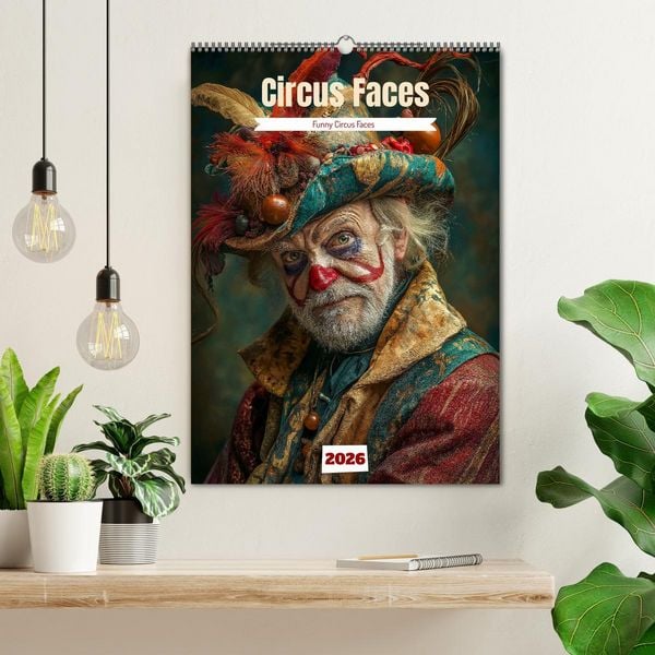 Produktbild: Circus Faces (Wall Calendar 2026 DIN A2 portrait), CALVENDO 12 Month Wall Calendar