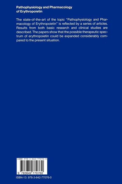 Produktbild: Pathophysiology and Pharmacology of Erythropoietin