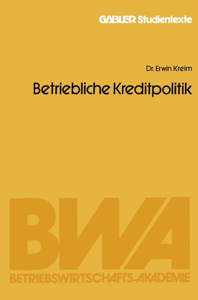 Produktbild: Betriebliche Kreditpolitik