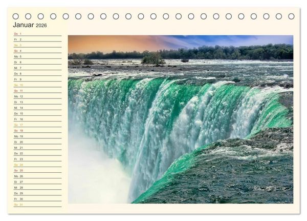 Produktbild: Gewaltige Natur - bedrohlich und sch&ouml;n (Tischkalender 2026 DIN A5 quer), CALVENDO Monatskalender