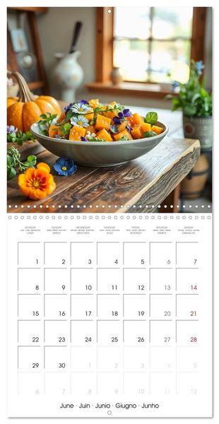 Produktbild: Culinary pumpkin creations - With pumpkin dishes through the year (Wall Calendar 2026 12 &times; 12 Inch) CALVENDO 12 Month Wall Calendar