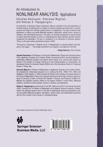 Produktbild: An Introduction to Nonlinear Analysis: Applications