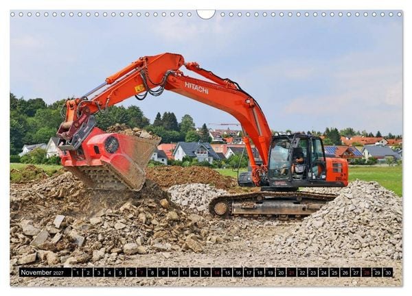 Produktbild: Baufahrzeuge auf der Baustelle (Wandkalender 2027 DIN A3 quer), CALVENDO Monatskalender